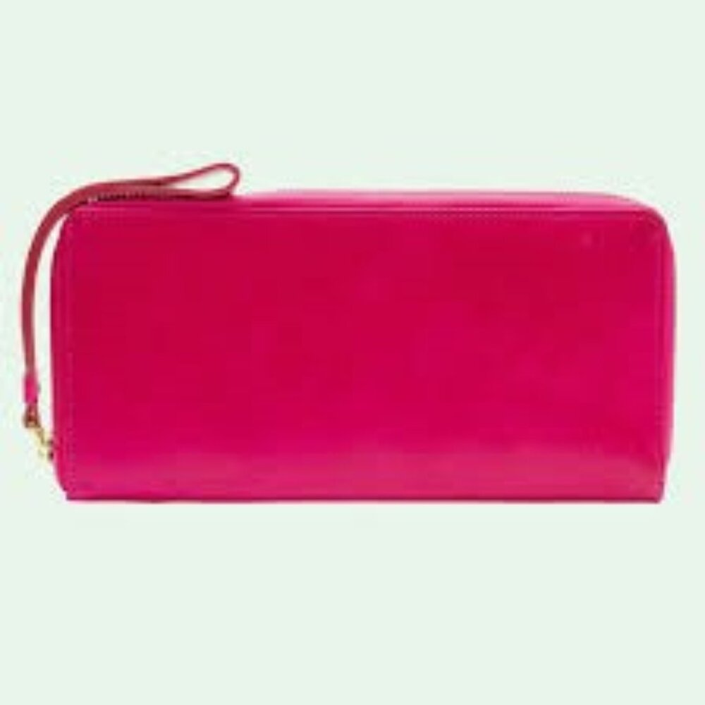 NWT Tusk Zip Around Red Leather Travel Organizer Portfolio Wallet - Italy